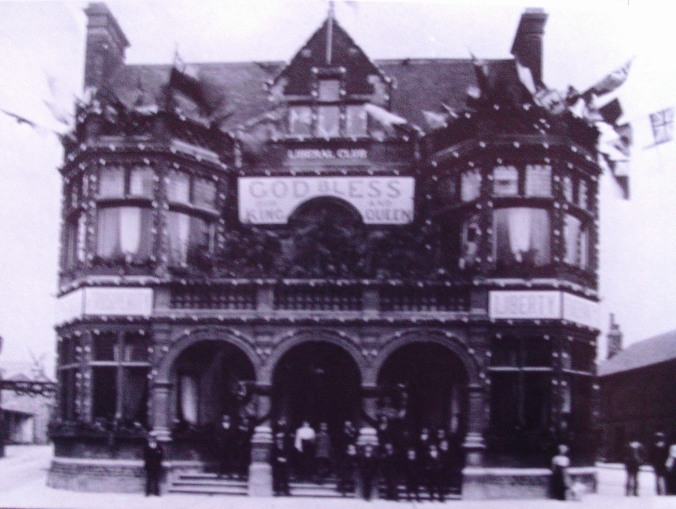 Kettering Liberal Club, decorated for the coronation of Edward VII